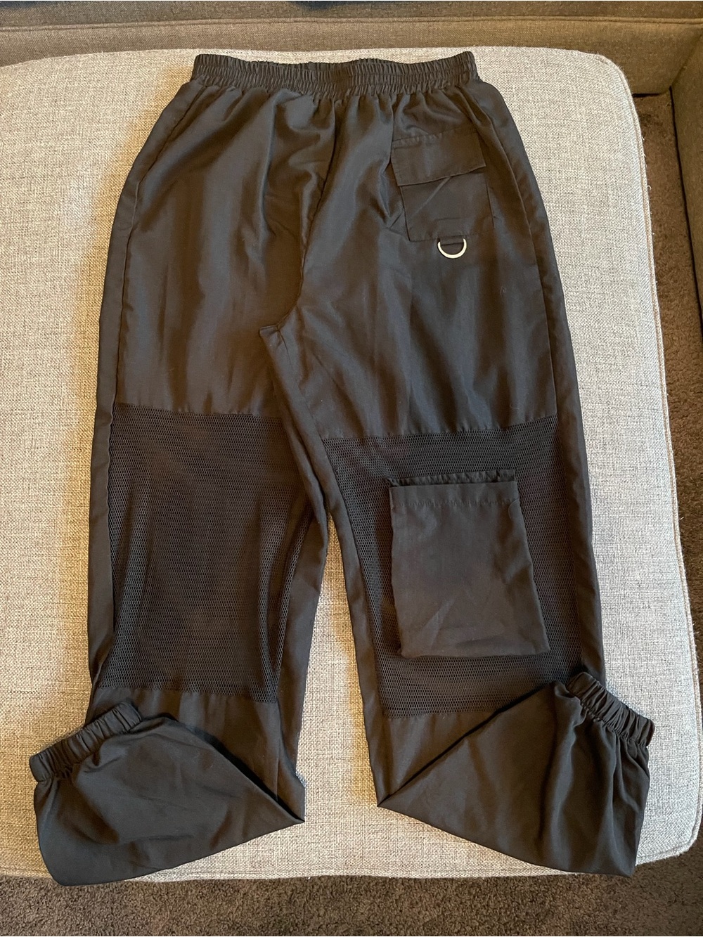 SHEIN Black Cargo Utility Joggers with D-Ring